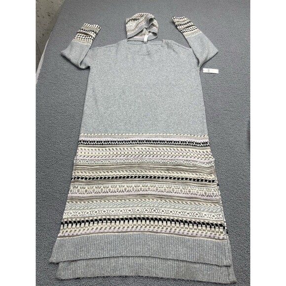 Anthropologie Daily Practice Dress Sweater Women Gray Turtle Neck Boho Sz S NWT - Picture 2 of 13